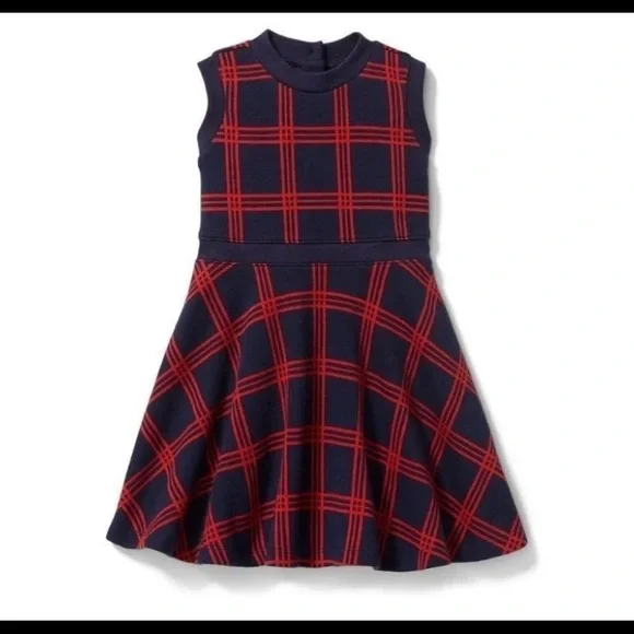 NWOT 4T janie and jack kids girls kint plaid holiday dress - Picture 7 of 8